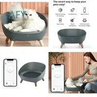 APP Controlled Electric Smart Pet Bed for Cats Dogs Silent Self-Heating Cooling Plastic Animal Pattern Pet Bed for Small 1