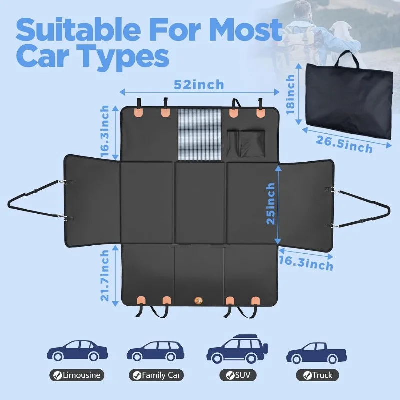 Waterproof Dog Seat Extender Cover 5