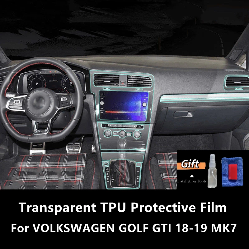 

Для VOLKSWAGEN GOLF GTI 18-19 MK7 внутренняя центральная консоль автомобиля прозрачная фотопленка для ремонта от царапин