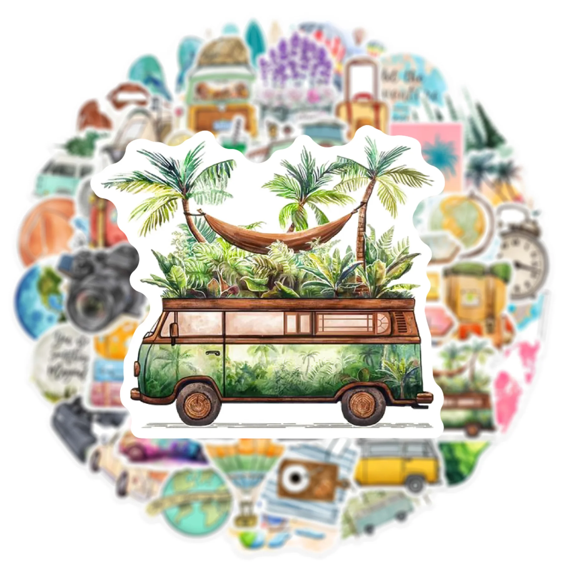 Outdoor Travel Decorative Stickers 10/30/50Pcs
