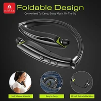 INMAS SX-991True Wireless Foldable Earbuds Bluetooth Neckband Headset Hifi Stereo Earphones Noise Cancelling Headphones With Mic - Image 4