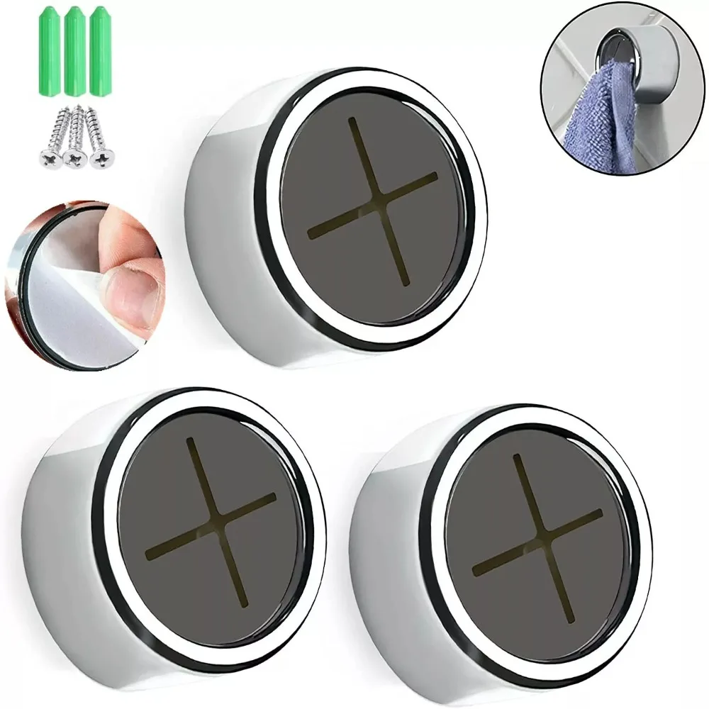 Durable Self Adhesive Hook Wall Mount Push In Tea Towel Holder No-punch Towel Holder Home