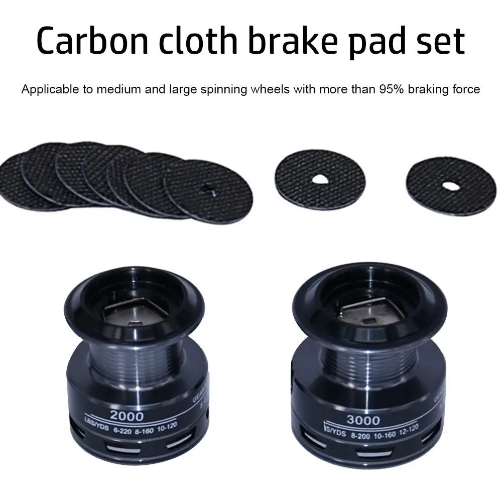 3pcs Reel Brake Pads Reel Washer Brake Pads Carbon cloth Fiber Drag Fishing Reels modified D/S spinning wheel a set of 3 pieces
