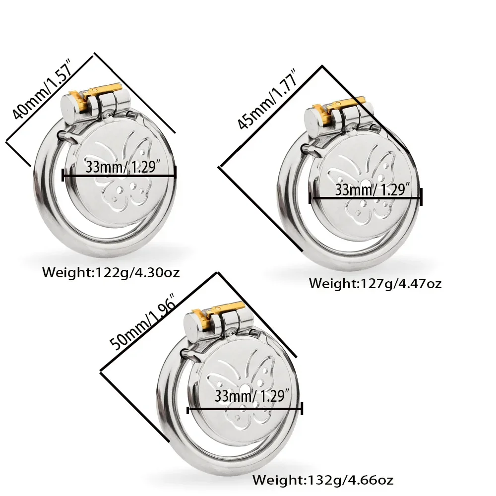 Penis Chastity Cage Chastity Lock Sex Toy Chastity Cage Accessory Upgraded CB Lock Cock Cage Chastity Cage Longterm for Male Men Urethral Extreme Toys for Man Small Flat Masturbation Bdsm