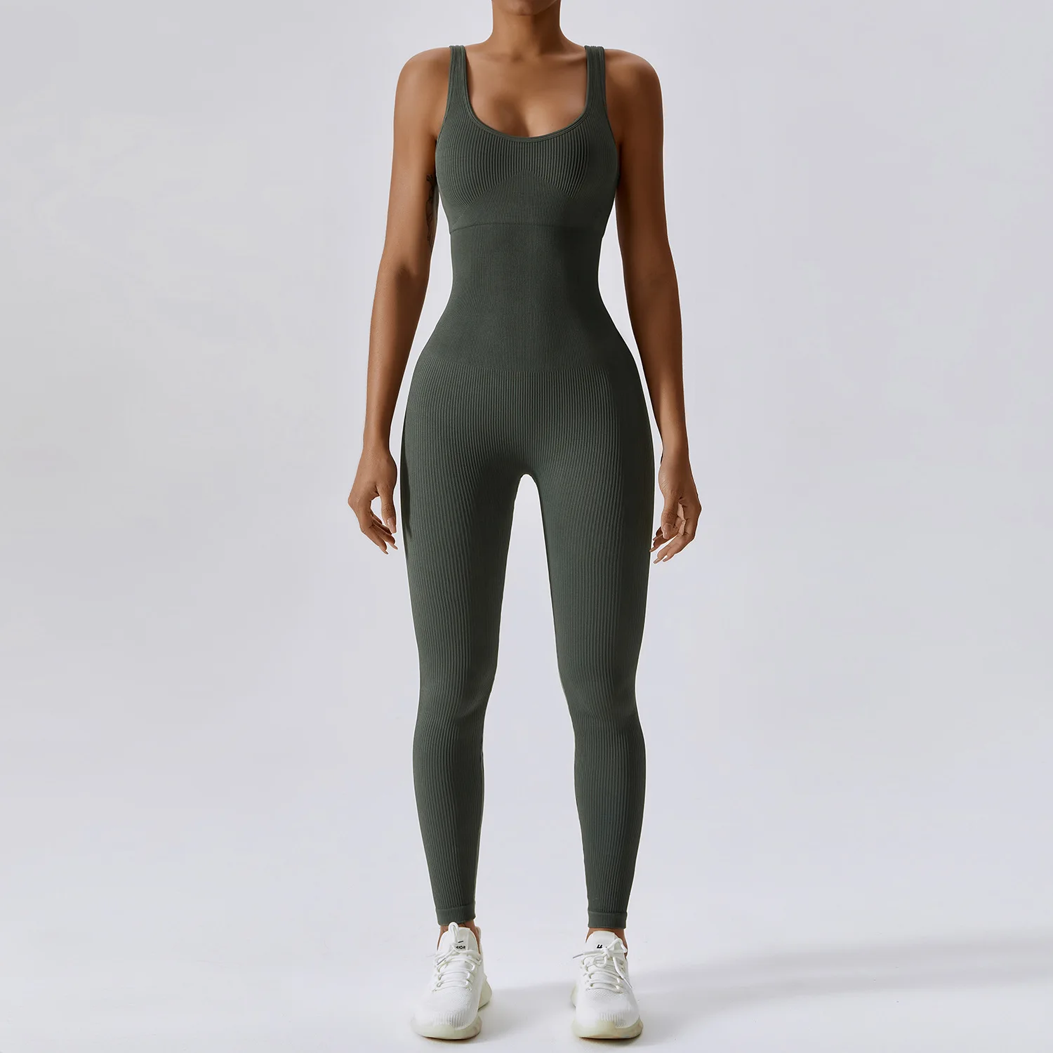 Bodysuits Full Coverage Shapewear Thigh Slim Body Suit Low Back Body Shaper Backless Jumpsuit  seamless one-piece yoga suit