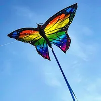 Summer Colorful Butterfly Kite Steering Beautiful Butterfly 1.45m Kite Good Flying Factory Outlet Flying Kite Garden 1