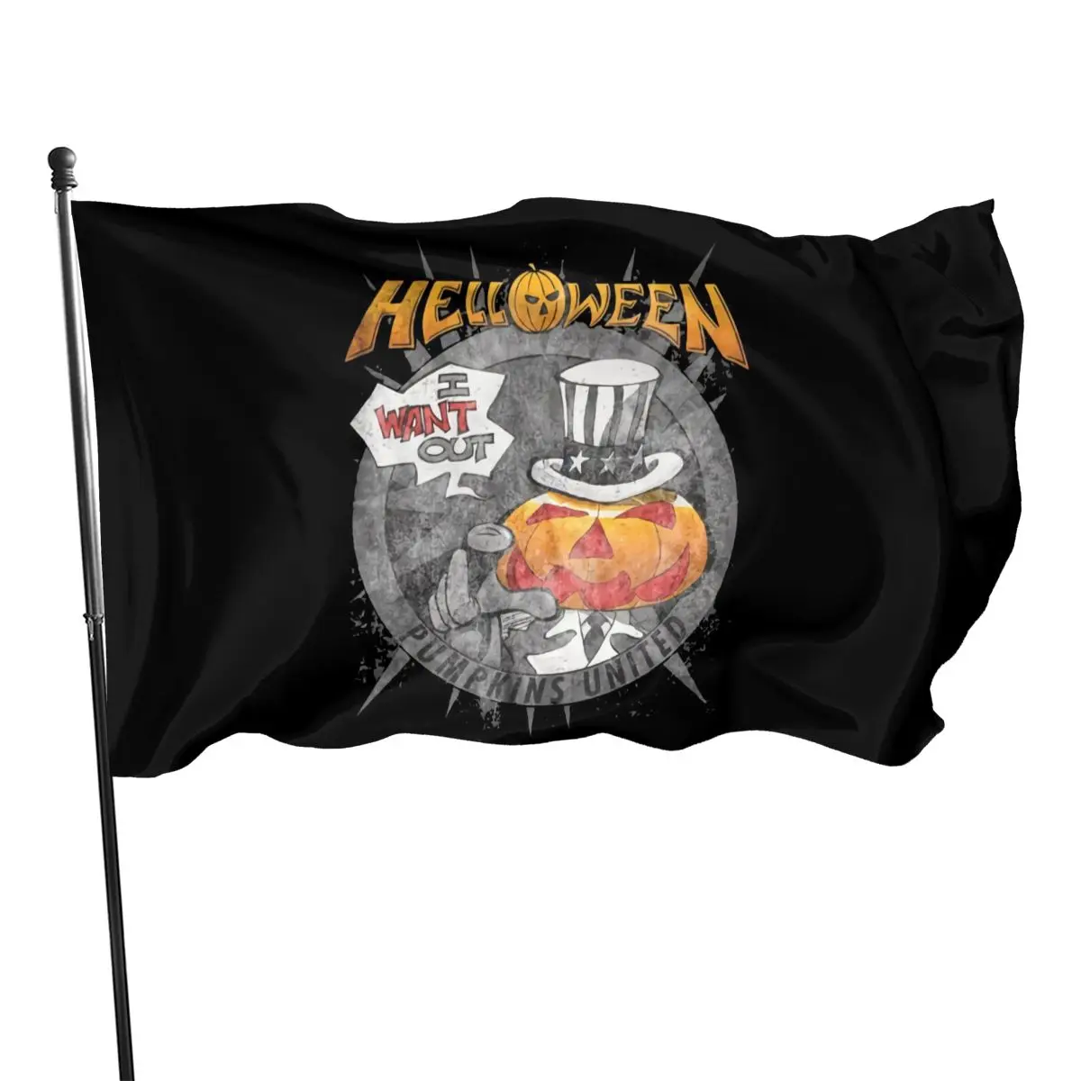 Helloween I Want Out Tour металлическая музыкальная лента в виде тыквы Hel10126784 для женщин