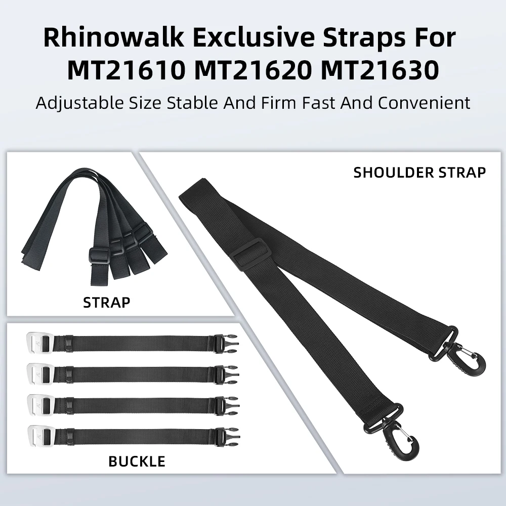 Rhinowalk Motorcycle Bag Strap Set with Hardware Hooks and Buckle