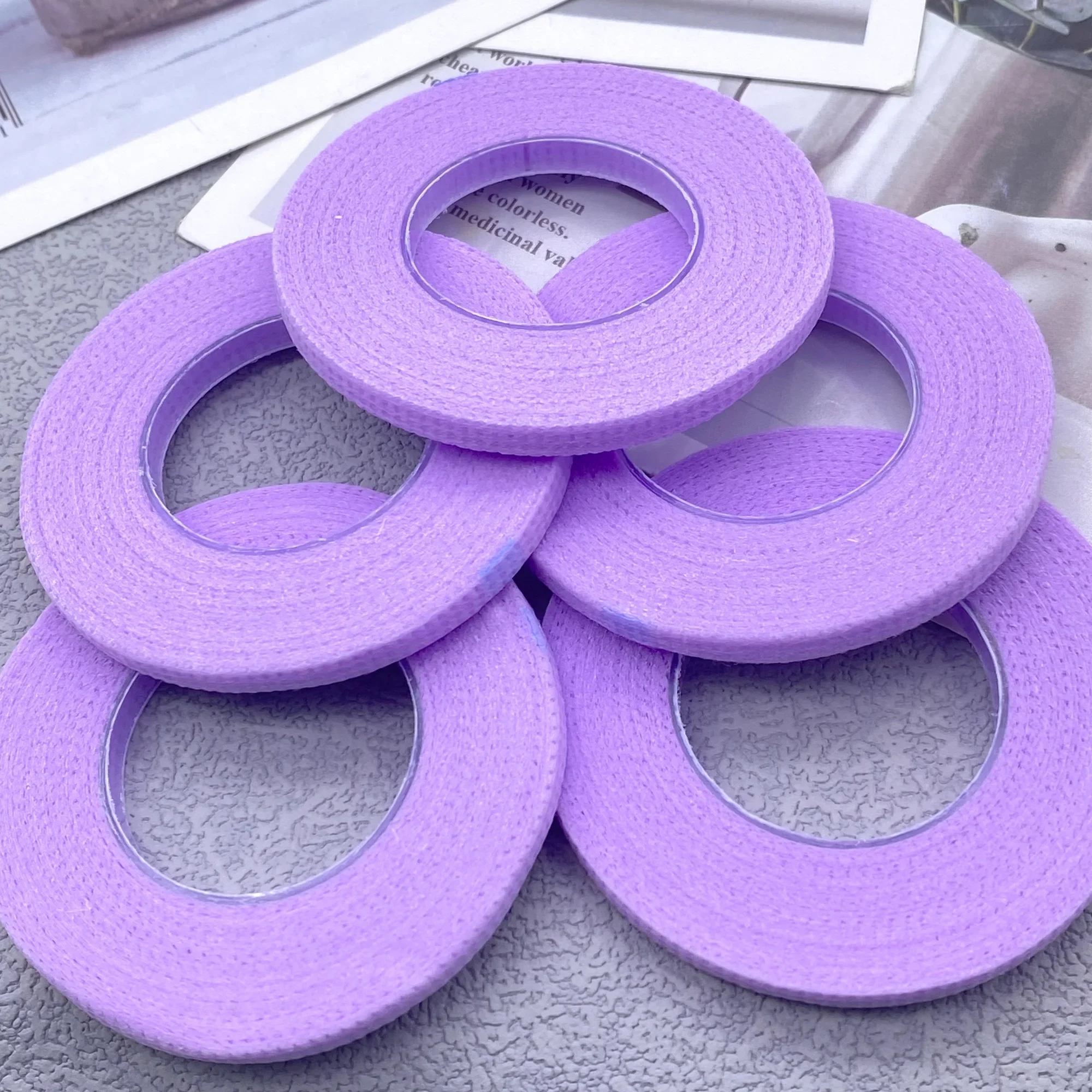 5/10/50pcs 4mm Width Eyelash Extension Tape Makeup Breathable Anti-allergy Easy to Tear Micropore Tape Professional Lashes Tape