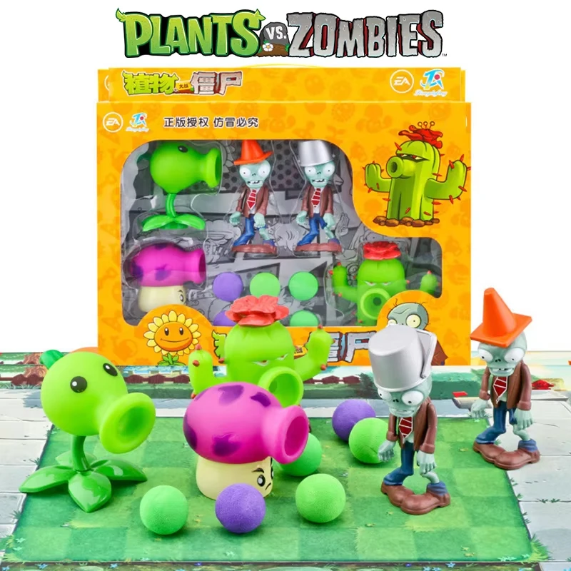 Plants Vs Zombies 5 Stil-Spielzeugset Erbsenschießer Kokosnusskanone Kostengünstige Spielzeuge Original Spielszenen-Modelle Fans-Geschenk
