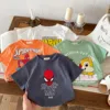 Cartoon Pattern Boy's Clothes T Shirt Short Sleeve Tops Summer Thin Loose Boutique Fashion Casual T-shirt Children's Wear Tees 1