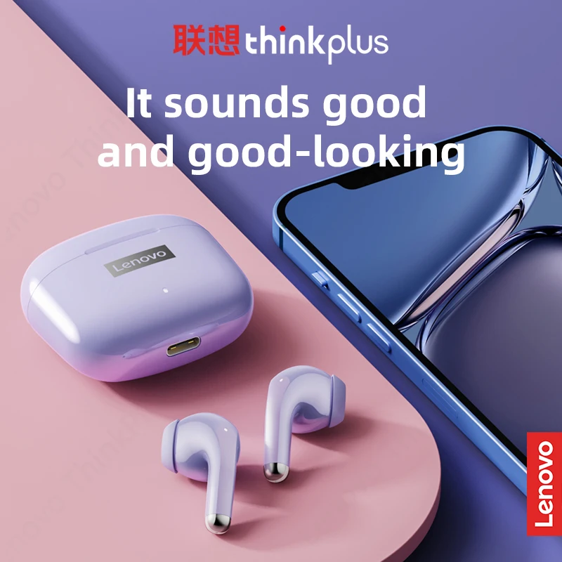 Choice Lenovo LP40 Pro TWS Bluetooth Earphones Touch Control Music Sport Headset Noise Reduction Gaming Headphones 250mAh New 3