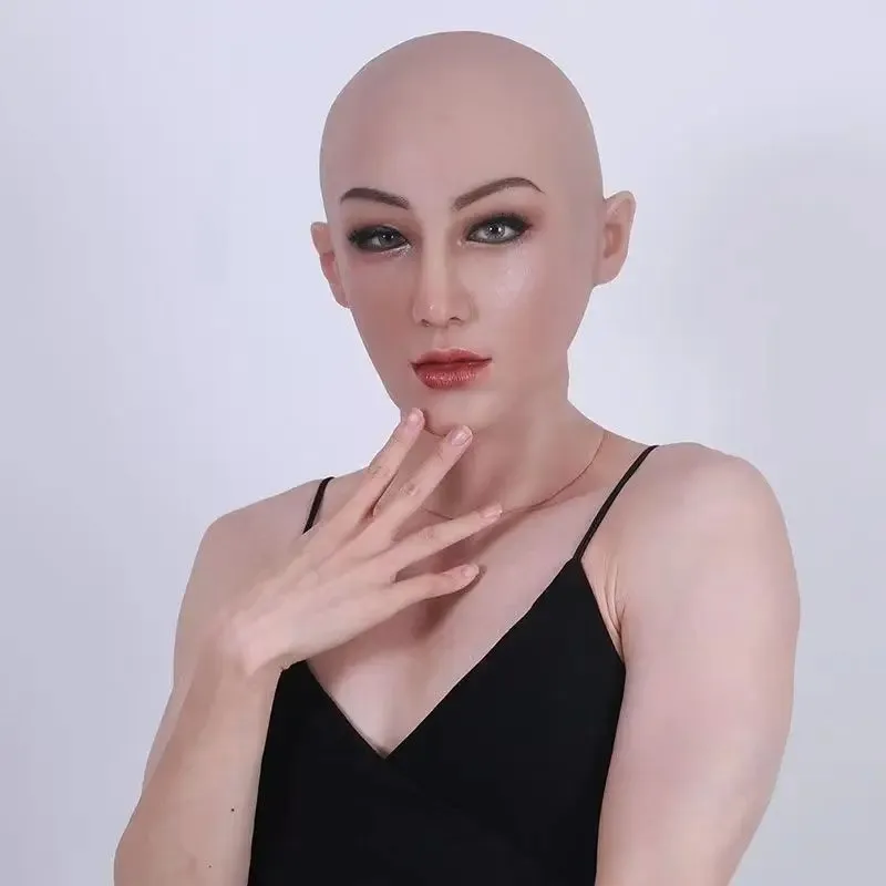 Maschera in Silicone per Viso Umano, Maschera Femminile Bellissima, Maschera Integrale per Uomini e Donne