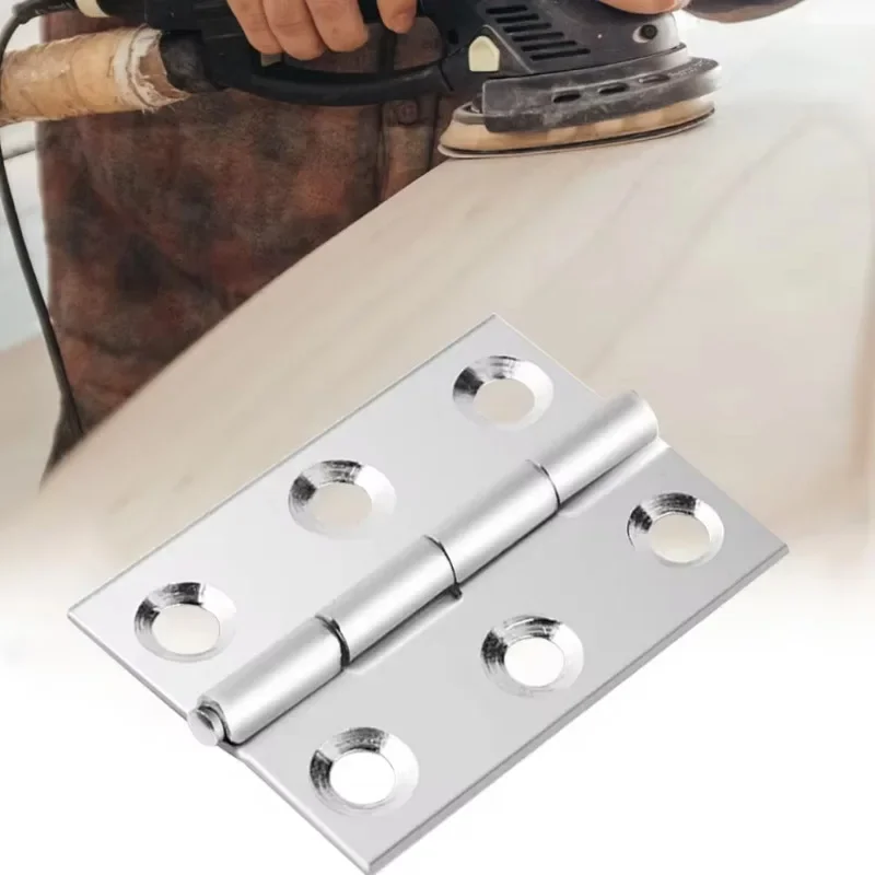 Hardware Stainless Steel Hinges Door Connector Drawer 6 Mounting Holes Durable Furniture Bookcase Window Cabinet Home 20 Pcs