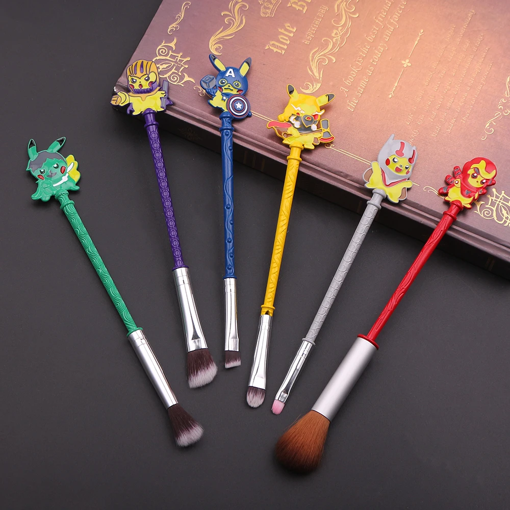 

5 шт./набор, кисти для макияжа с металлической ручкой