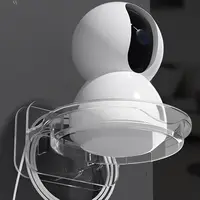 Punch-Free Home Monitoring Bracket Wall-Mounted White Clear Camera Bracket Multi-functional Shelf for Home Universal 1