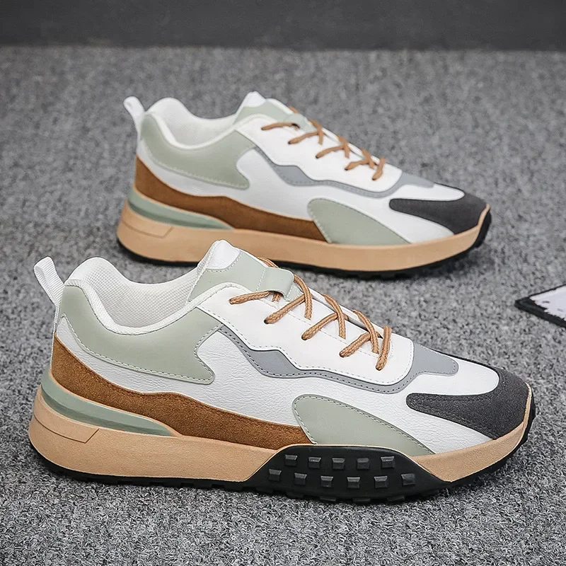 Ice Silk Breathable Casual Sneakers Man Light Patchwork Dairy Mesh Skateboard Shoes Rubber Non-Slip Sole Trainers Fast Shipping