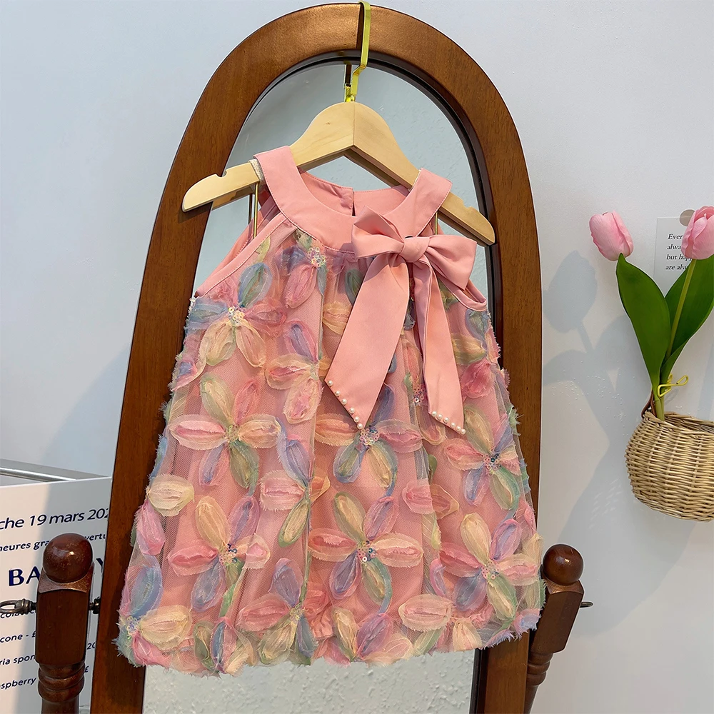 Girls Colorful Flower Princess Dress 5