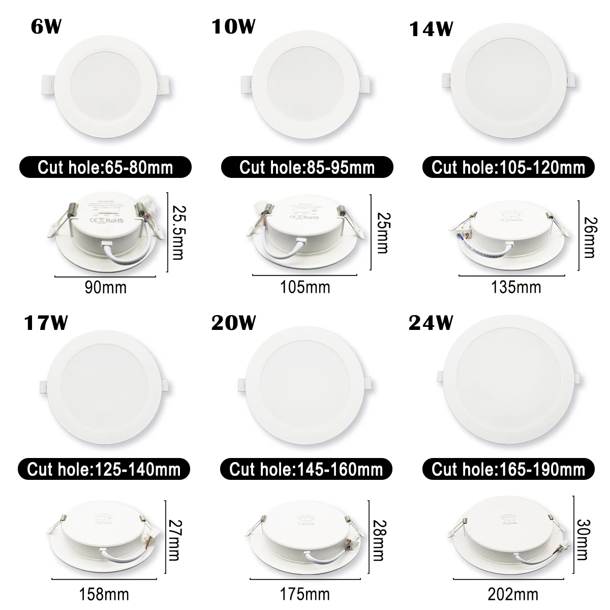 1-10pcs Led Surface Mounted Spot Downlight CCT 3000/4000/6500K Anti-glare Ceiling Lamp Foldable Spotlights for BedRoom Bathroom 2