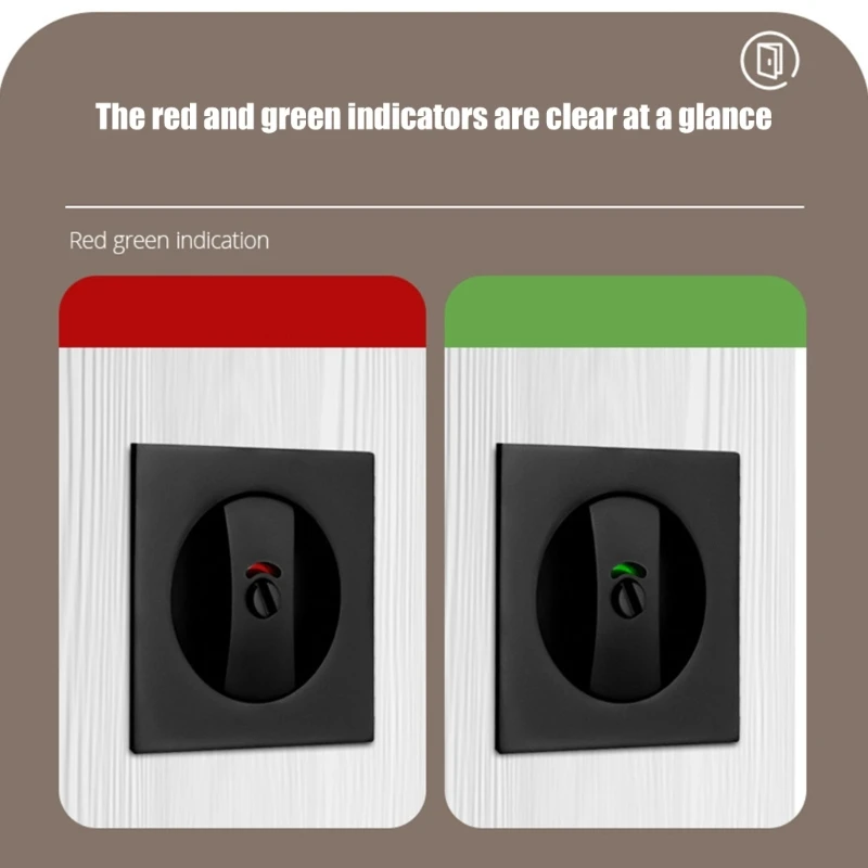 Q2Q4 Contemporary Pocket Door Lock Set Privacy Lock & Latches Simple Installation