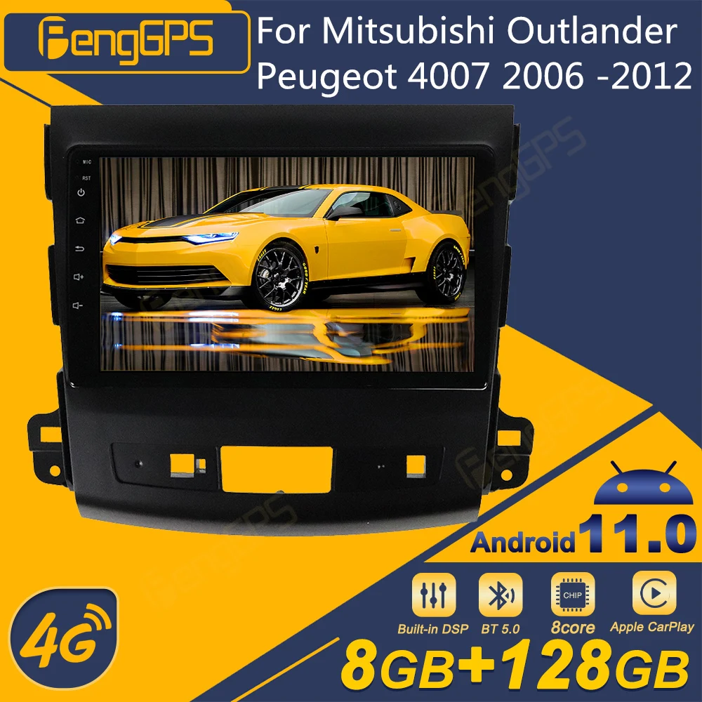 Per Mitsubishi Outlander Peugeot 4007 2006 -2012 Autoradio Android 2Din Ricevitore Stereo Autoradio Lettore Multimediale Gps Navi