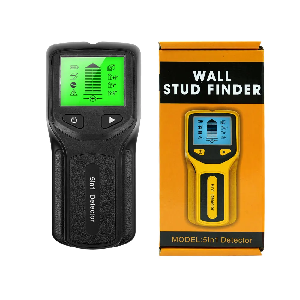 New 5-in-1 Wall Detector Handheld Screw Column Detector Live AC Cable Detector,