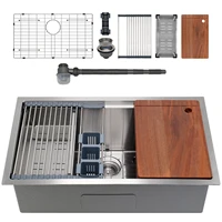 COZZIVITA KSSB30SS 30'' L Undermount Single Bowl Stainless Steel Kitchen Sink 1