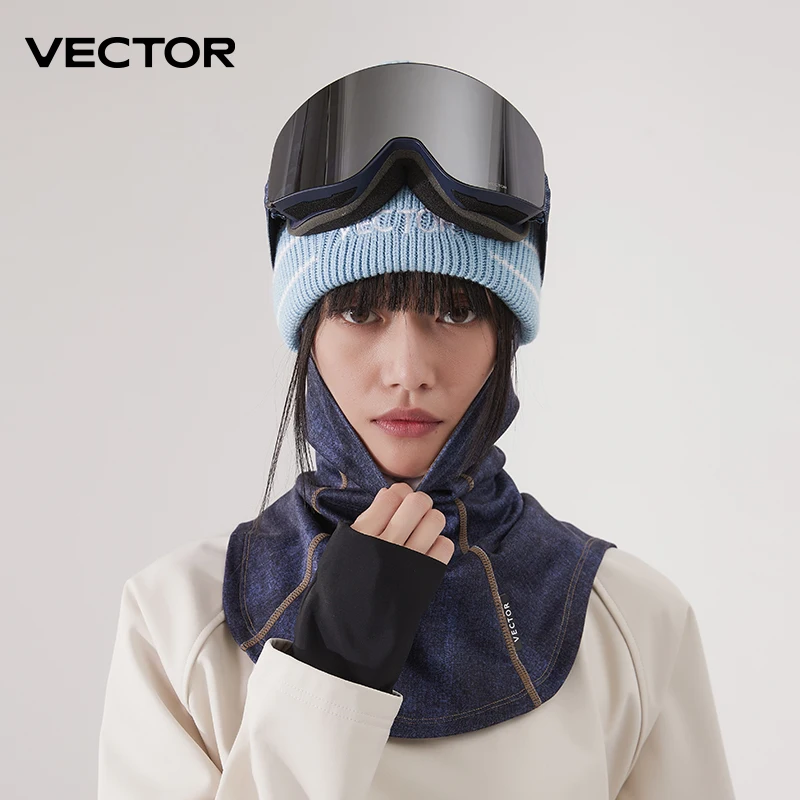 Thermal Ski Mask VECTOR Breathable Outdoor Ski Snowboard Motorcycle Winter Warmer Sport Half Face Mask Cover Triangular Scarf Skiing Mask