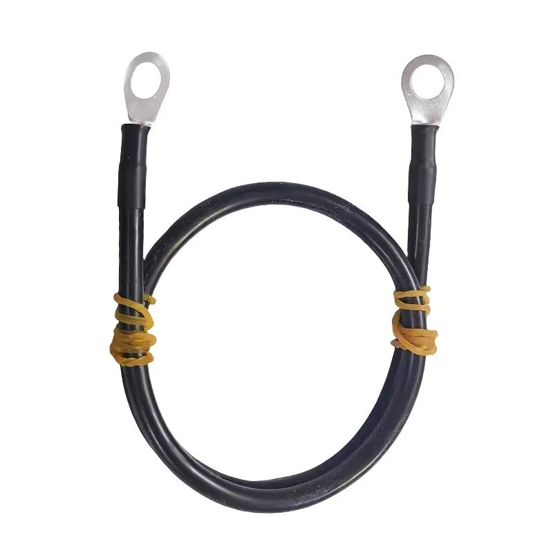 Heavy-Duty Battery Inverter Cable Set with Copper Terminals for Solar Power Connection