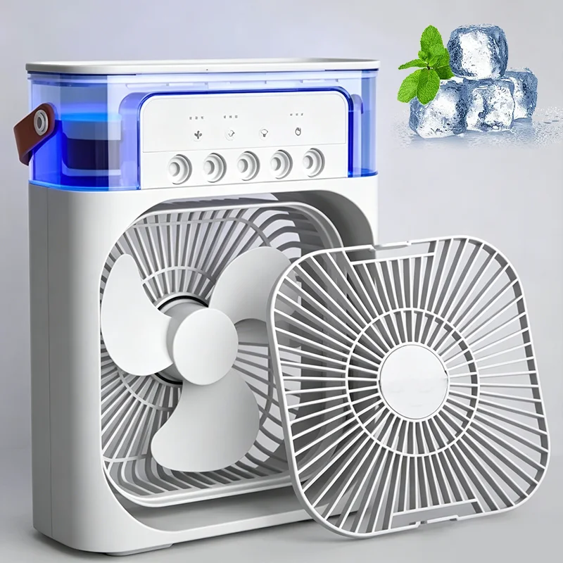 Ventilador enfriador portátil con humidificador y 3 velocidades
