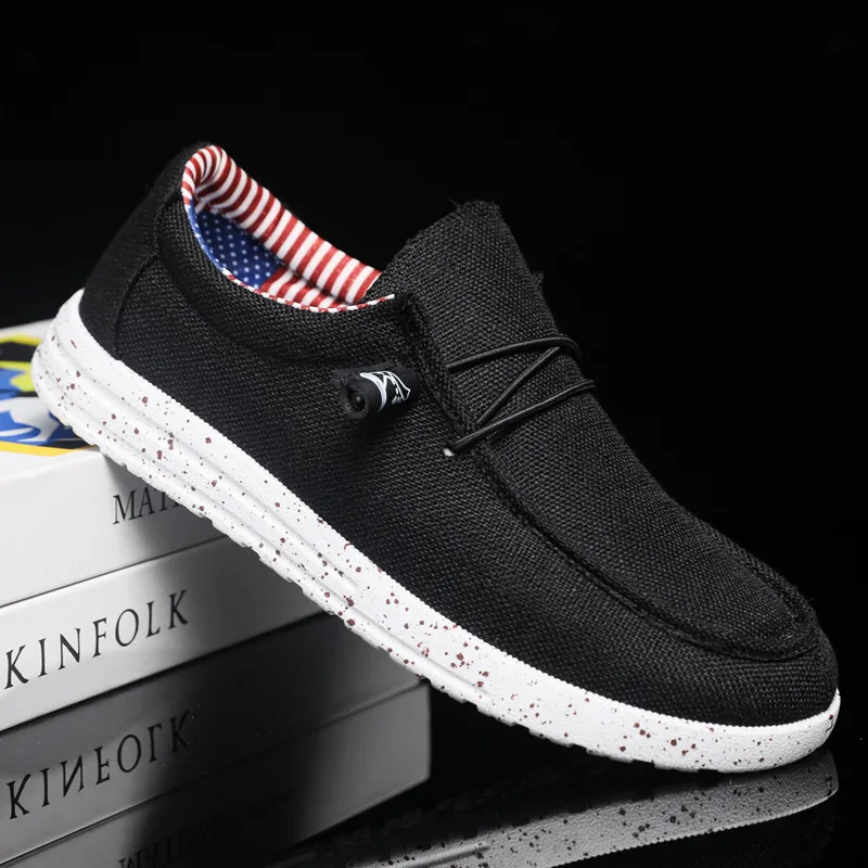 Trend Men Canvas Shoes Fashion Linen Lightweight Men Shoes Business Loafer Outdoor Man Sneakers Flat Driving Shoes Work Footwear 3