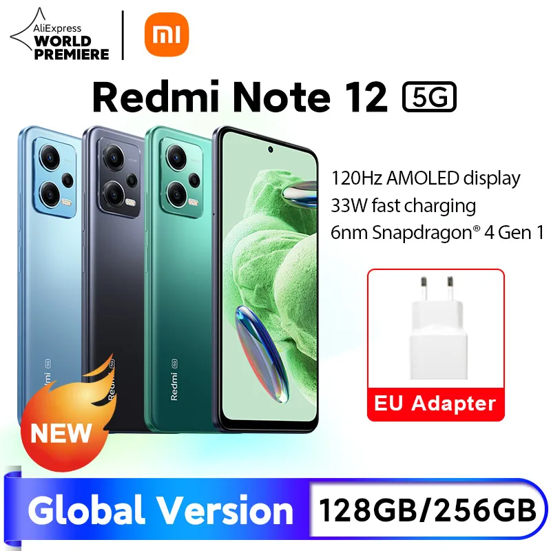 Xiaomi Redmi Note 12 5G Smartphone Global Version 128GB/256GB NFC 6.67  Snapdragon® 4 Gen 1 120Hz AMOLED 33W Fast Charging - AliExpress