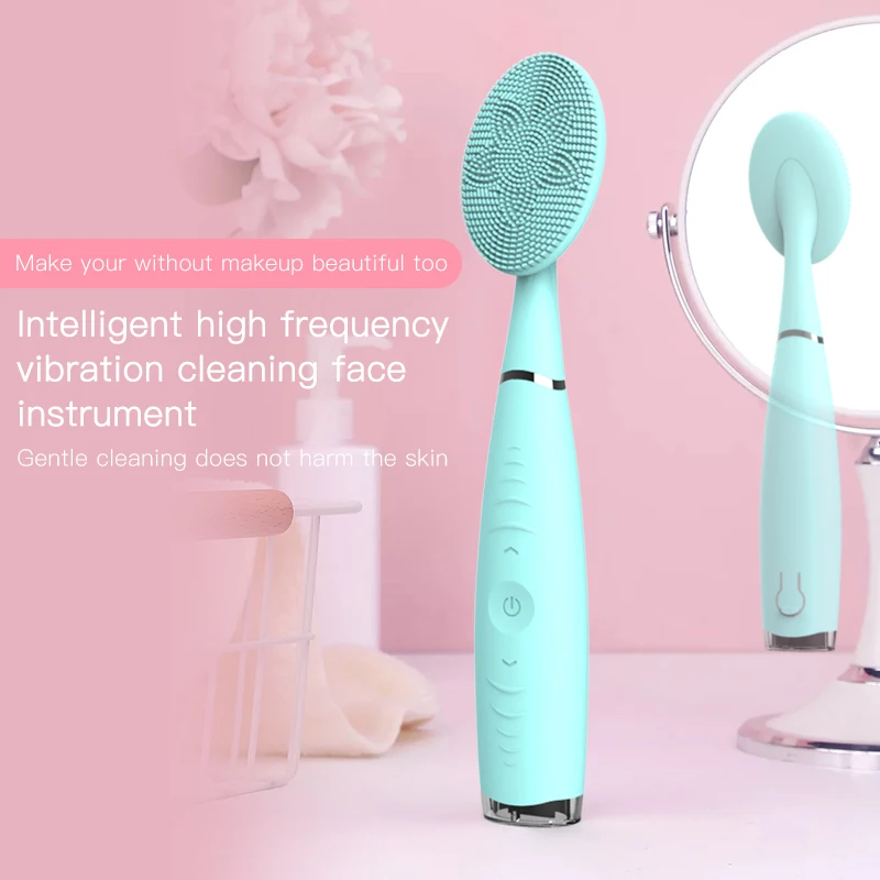 Mini Electric Facial Cleaning Brush Sonic Vibrator Waterproof Pore