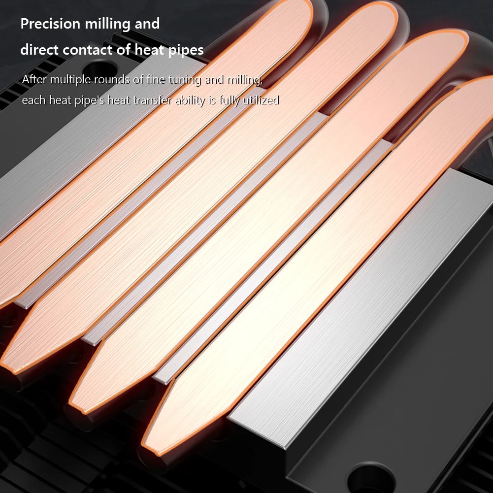 Slim CPU Radiador 4 Heatpipe 9 centímetros