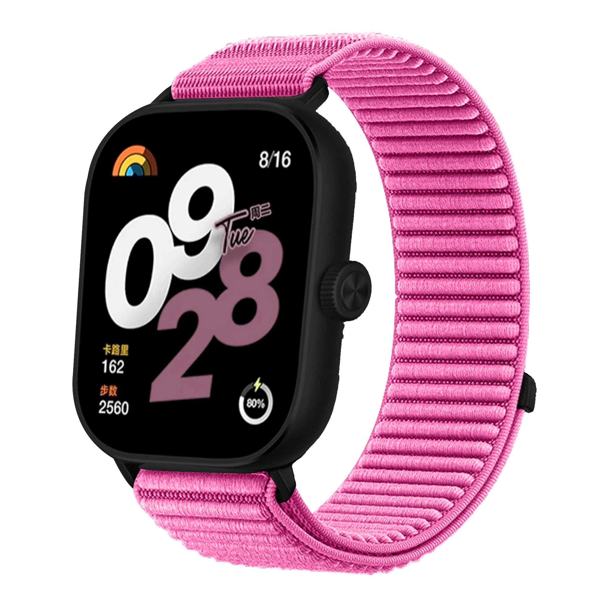 Nylon Loop Mountain Wave Wristband Strap in Vibrant Colors