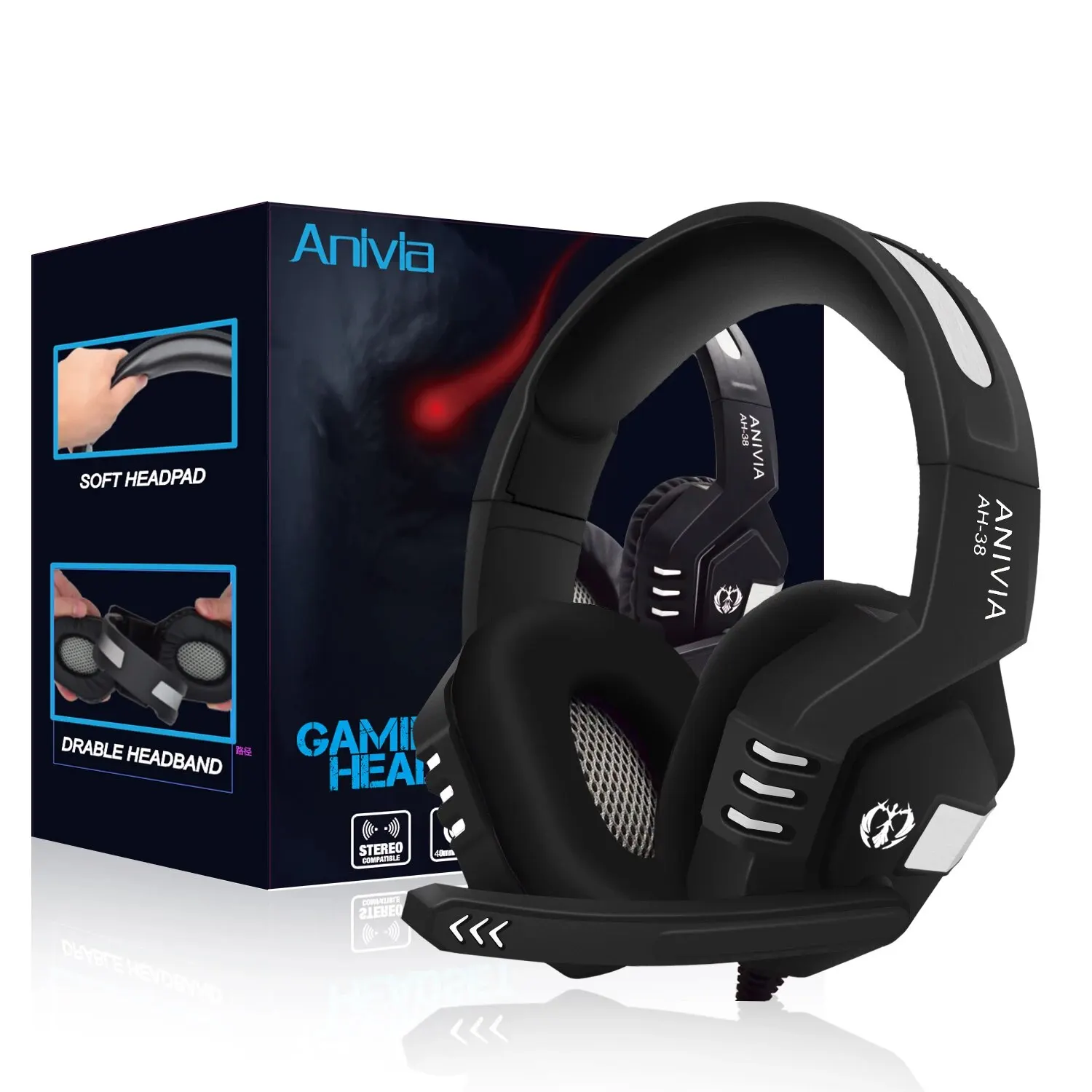 Cuffie Da Gioco Per Ps4 Xbox One- Pc Cuffie Con Microfono, Auricolari Da Gioco Cablati Sopra L'Orecchio Per Pc Mac Laptop, Telefoni, Tablet