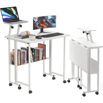 Simple Foldable Computer Desk Adjustable Portable Rotary Laptop Bed Table Can Raised And Lowered Standing Computer Table