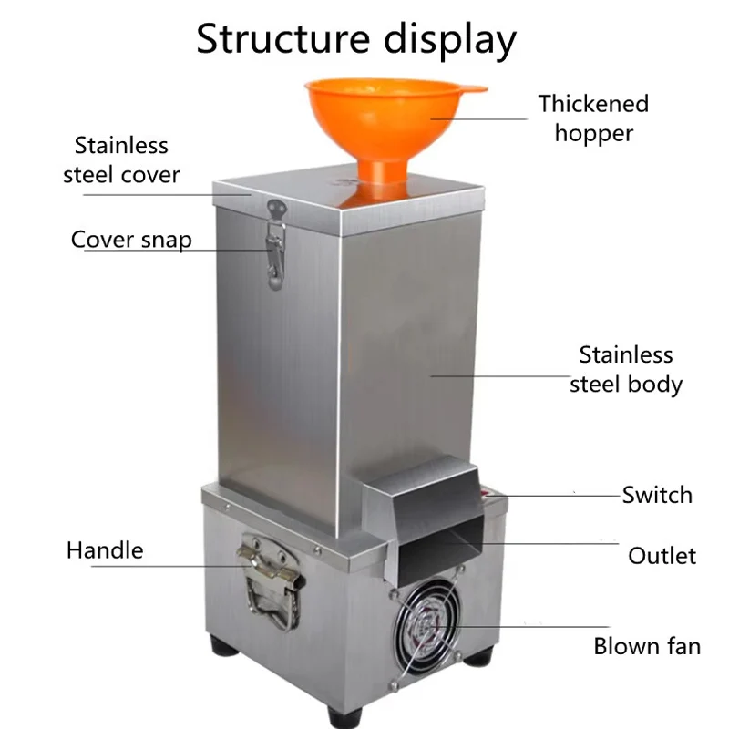 PBOBP Stainless Steel Electric Dry Garlic Peeling Machine Garlic Peeler Garlic Skin Peeling Maker Food Processor 3