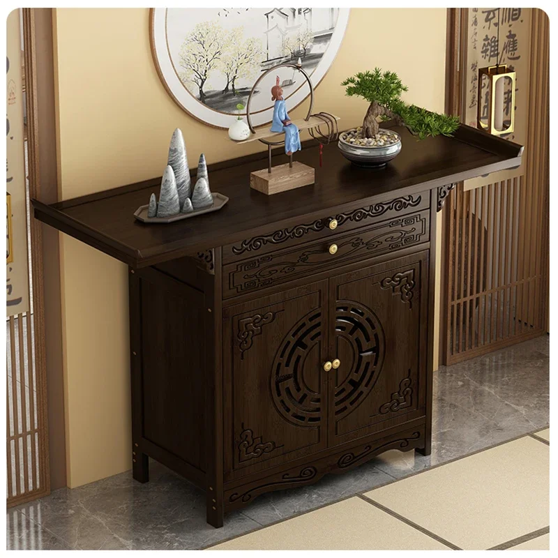 Chinese Simple Console Tables for The Entrance Wall-mounted Multifunctional Tables Solid Wood Retro Console Table for Home
