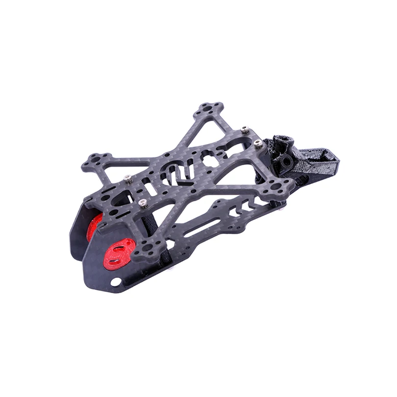 Châssis cinewhoop 2-3 pouces monté avec hélices et moteurs, prêt pour le vol FPV
