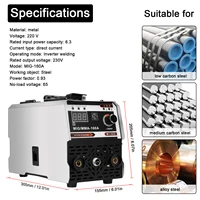 2 in 1 Multifunctional IGBT Direct Current Inverter Weld Machine Gas-Shielded and Manual Welding 220V MIG/MMA Welders Fit Steel 2