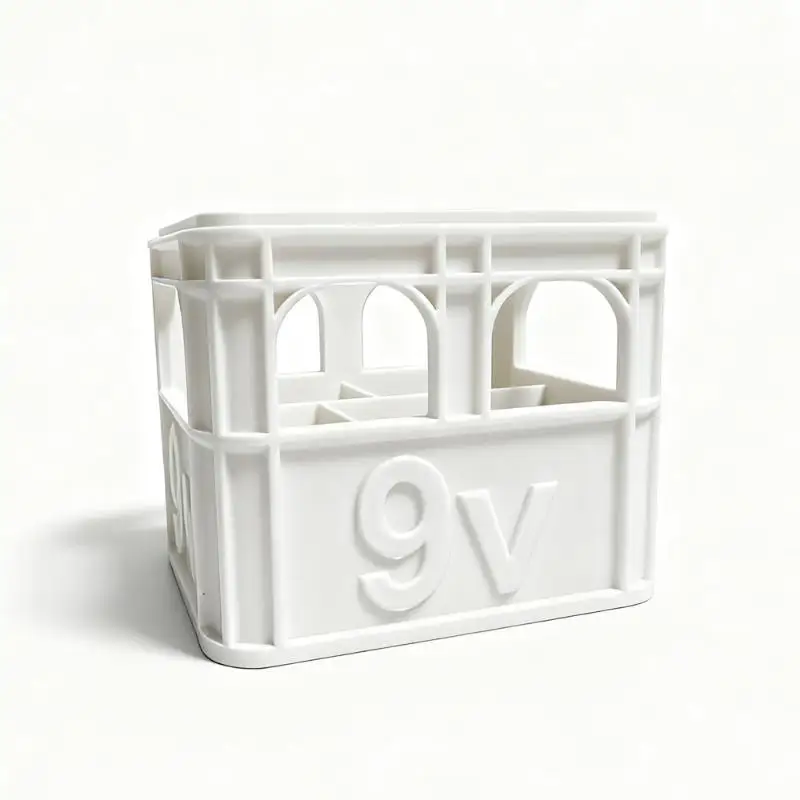 3D Printed Stackable Battery Storage Box DIY Beer Crate Style AA/AAA 18650 Battery Holder Dustproof Organizer Home Garage