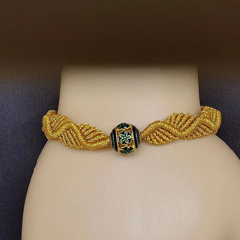 

Personalized Handmade Woven Water Wave Cord Knitted New Style Bracelet Fashion Women Couple Holiday Party Jewelry Gift