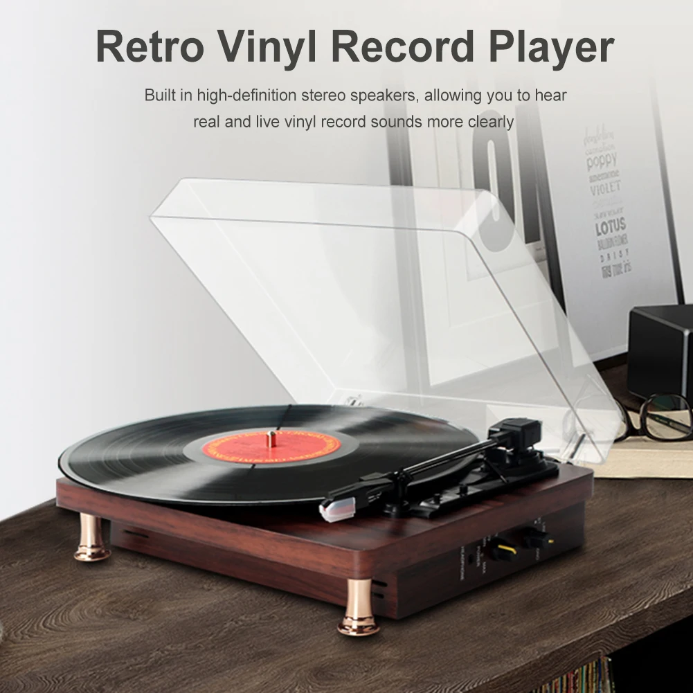 Retro 3-Speed Vinyl Record Player 2