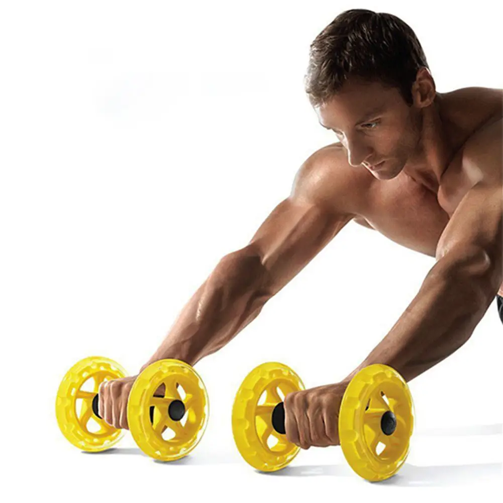 

AB Trainer Roller Exercise Fitness Abdominal Muscle Non-slip Handles Grips Core Wheel Rollers Dynamic Strength for Home Fitness