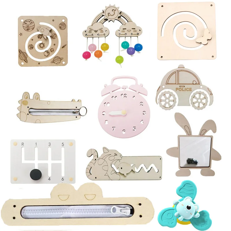 

Busy Board Baby DIY Parts Sensory Boards Kids Activity Busyboard Accessories for Children Early Educational Learning Skill Toys