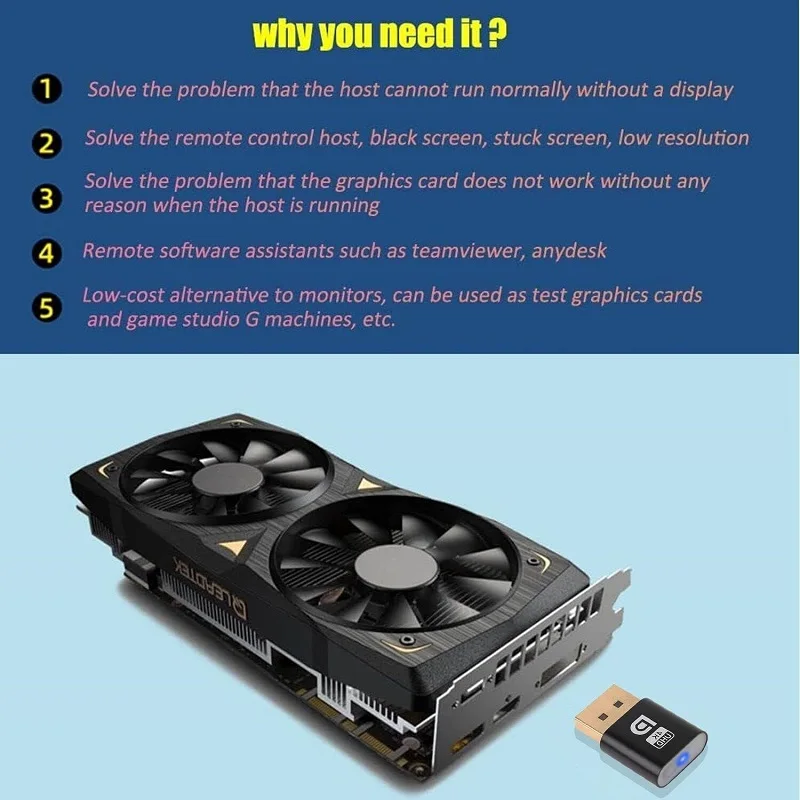 3 Emulatori Display 4K Dummy Plug - 3840x2160@60Hz, Plug-and-Play Per PC Headless, Server E Miner - Foto 10