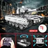 950+pcs Metal Military Remote Control Main Battle Tank Soldier Police Building Block WWII Army Children DIY Toy Gift 2