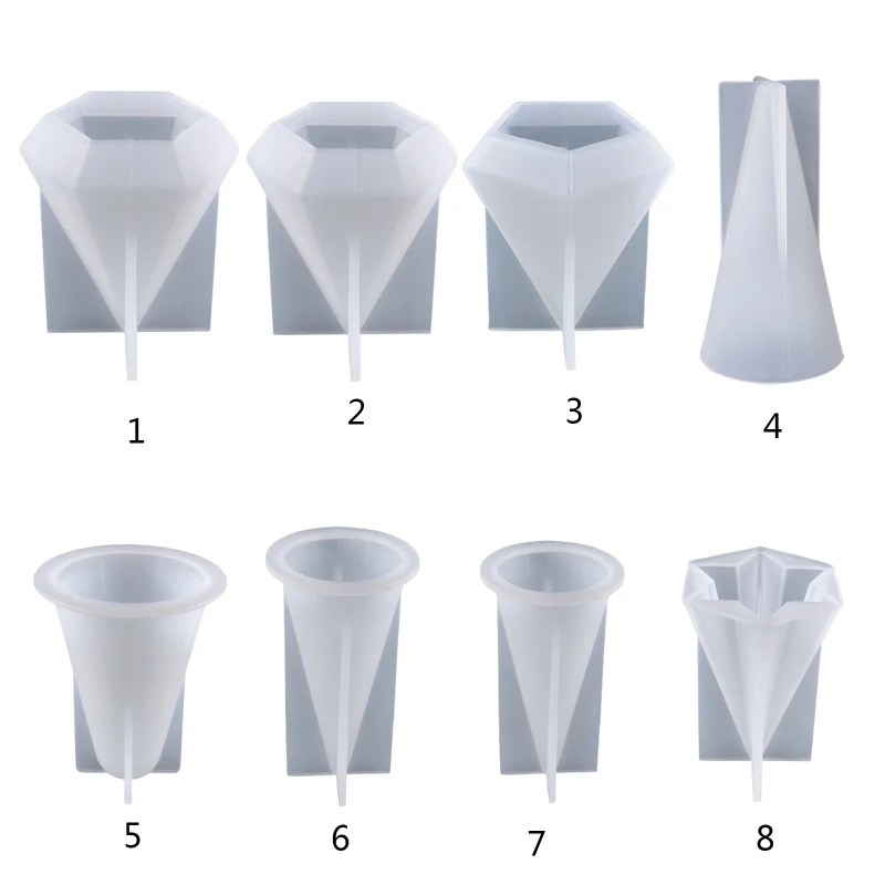 Ring Holder Cone Resin Mold Pyramid Silicone Candle Molds for Resin Casting Soap Aromatherapy Candle Jewelry Making DIY