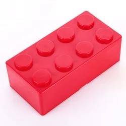 Creative Building Block Storage Organizer - Space - Saving Plastic Storage Box for Office and Kids' Gifts (Large Red)